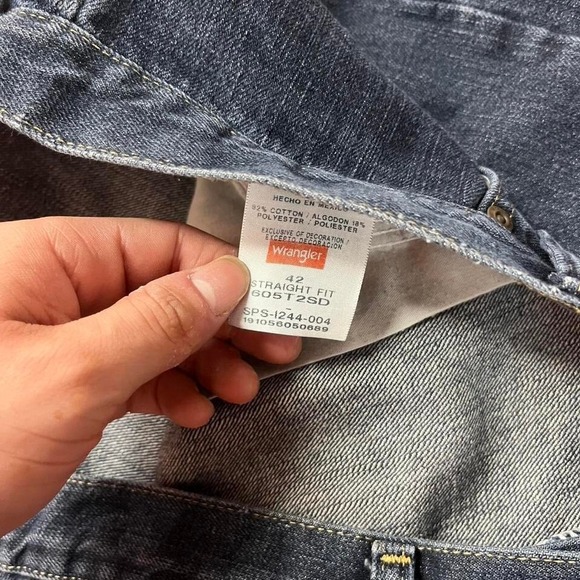 Y2K Dark Wash Wrangler Blue Denim Oversized‎ Jorts W42 - Picture 4 of 7